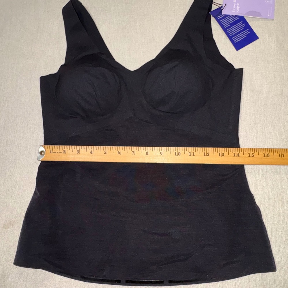 Honeylove LiftWear Tank Black Shapewear Camisole Smoothing Underwire Free Large - Picture 3 of 6
